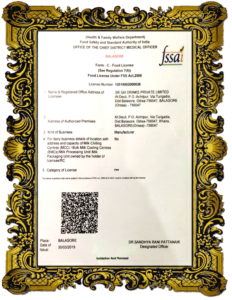 Food License Certificate
